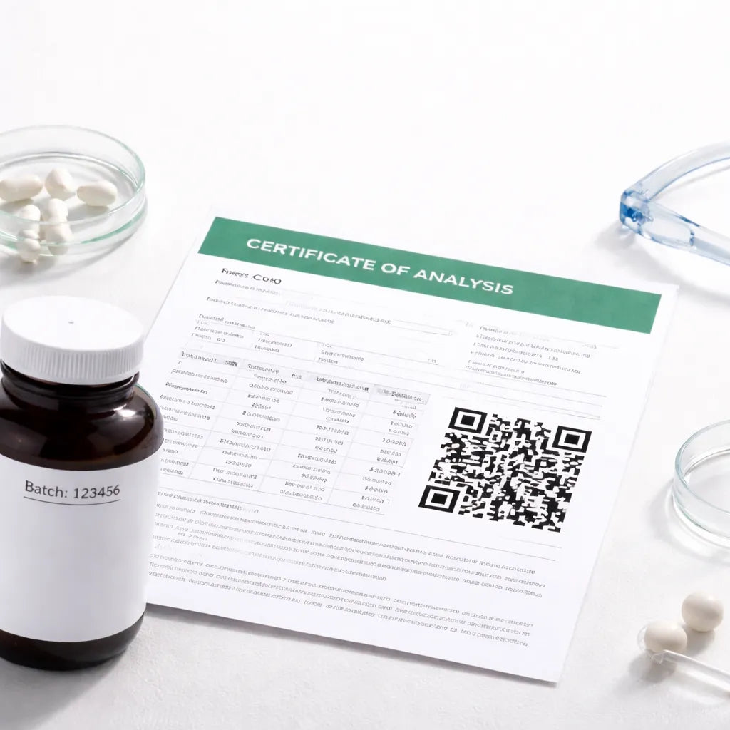 Certificate of analysis visual